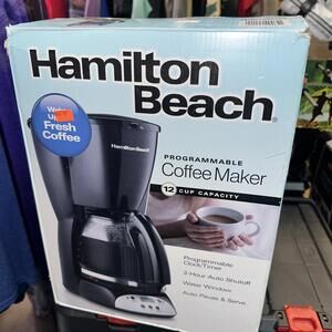 Hamilton Beach Black 12 Cup Programmable Coffee Maker